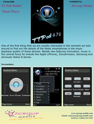 TT Pod Mobile ZGroup Mobile Music Player - Getmg.com