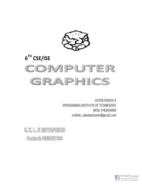 computer graphics NOTES by Ashok Kumar(www.vtuplanet.com)