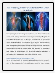 Are You Living With Neuropathic Pain-Use Lyrica