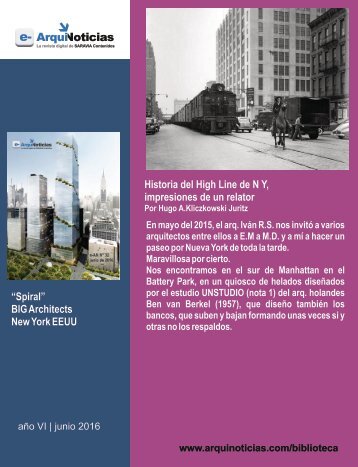Historia del High Line de N Y, impresiones de un espectador por Hugo Klickkowski 