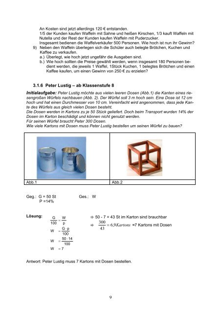 Aufgabenvariation im Mathematikunterricht - Fakultät für Mathematik ...