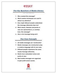 Five Core Concepts Five Key Questions of Media Literacy