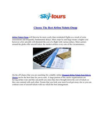 Choose The Best Airline Tickets Cheap