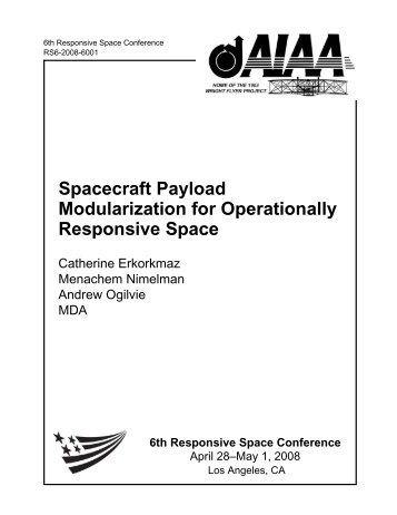 Spacecraft Payload Modularization for Operationally Responsive ...