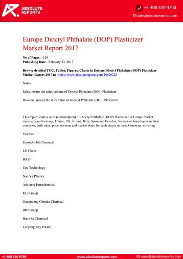 10620228-Europe-Dioctyl-Phthalate-DOP-Plasticizer-Market-Report-2017