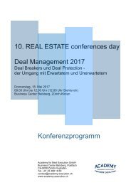 Konferenzprogramm Deal Management