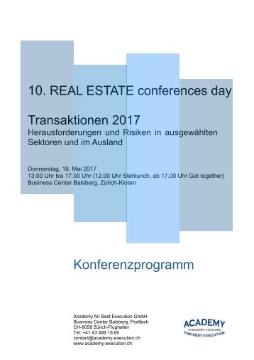 Konferenzprogramm Transaktionen