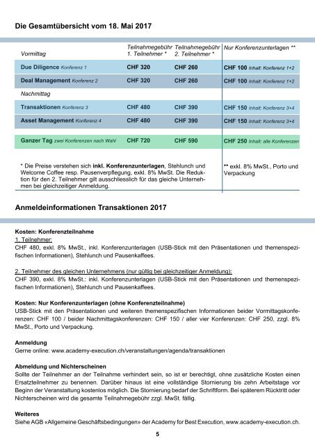 Konferenzprogramm Transaktionen