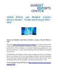 Global Elderly and Disabled Assistive Devices Market - Trends and Forecast 2014 - 2024