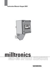 Milltronics MD-36 Speed Sensor - Siemens