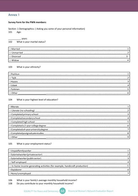 Evaluation Report