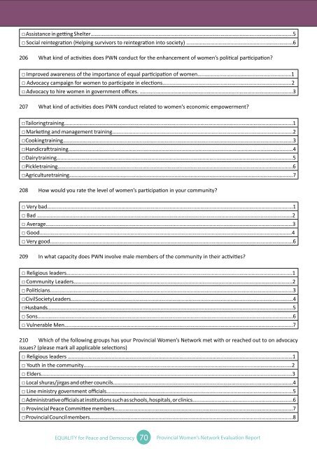 Evaluation Report