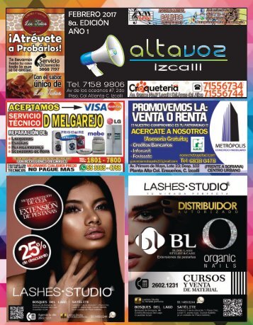 Revista Altavoz Izcalli octava  edición Febrero 