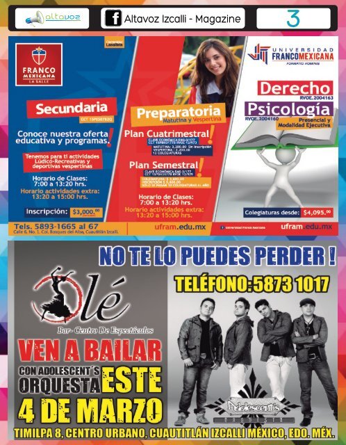 Revista Altavoz Izcalli octava  edición Febrero 