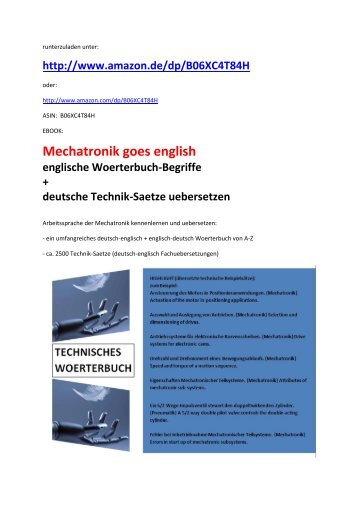Mechatronik goes english: ebook-Neuerscheinung im Maerz 2017