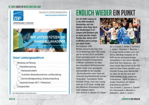 GRÜNWEISS – das Magazin der DHfK-Handballer – Heft 11 – Saison 2016/17