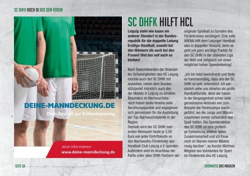 GRÜNWEISS – das Magazin der DHfK-Handballer – Heft 11 – Saison 2016/17