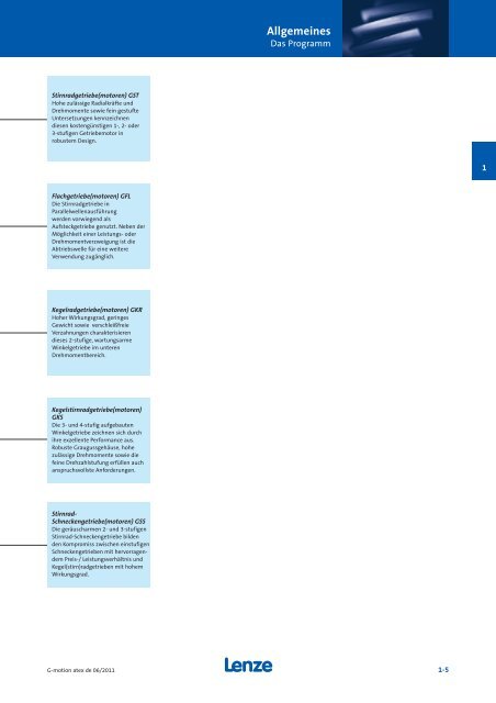 Katalog Getriebemotoren nach Atex - Lenze