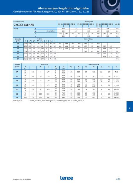 Katalog Getriebemotoren nach Atex - Lenze