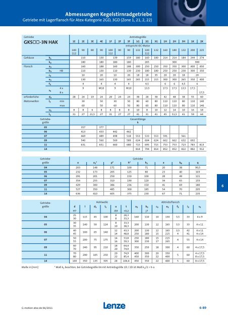 Katalog Getriebemotoren nach Atex - Lenze