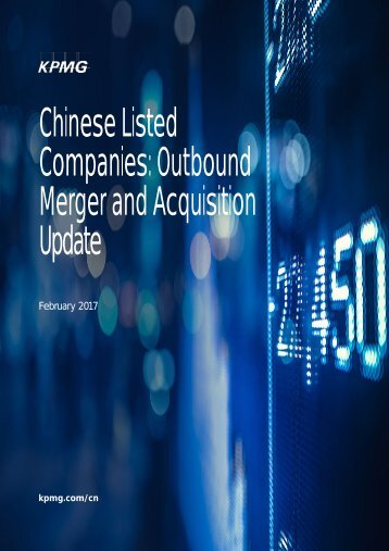 Chinese Listed Companies Outbound Merger and Acquisition Update