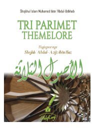 22 - Tri parimet themelore shpjeguar Shejkh Bin Bazi