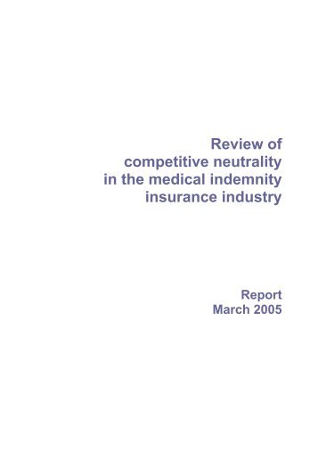 current state of the medical indemnity industry - Australian ...