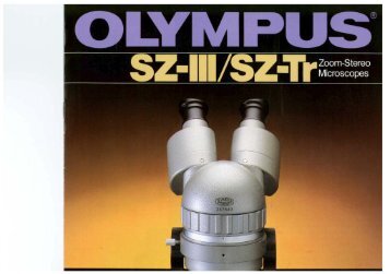 Olympus SZ-III / SZ-Tr Zoom-Stereo Microscopes