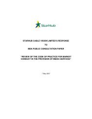 StarHub Cable Vision Limited - MDA