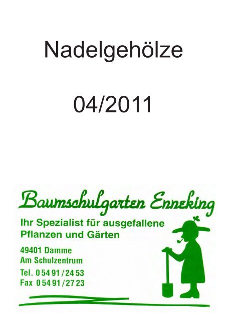 Nadelgehölze 04/2011 - Baumschulgarten Enneking