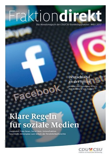 Fraktion direkt - Das Magazin | Ausgabe 03/2017