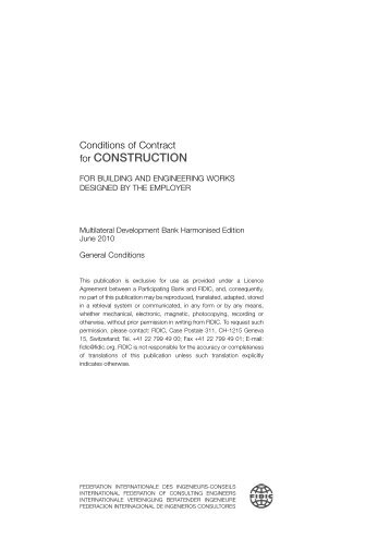 FIDIC Construction Contract MDB Harmonised Edition (Version 3 ...