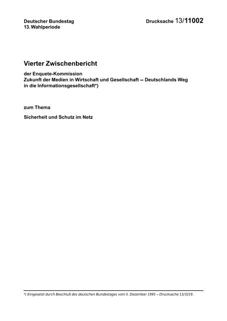 Vierter Zwischenbericht - Deutscher Bundestag