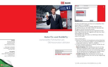 Bahn-Tix und Rail&Fly– vorbestellte Fahrkarten am DB ... - Bahn.de