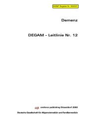 DEGAM-Leitlinie zur Demenz - Arztbibliothek