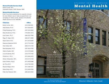 Mental Health - Columbia University Medical Center