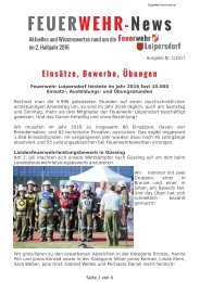 Feuerwehr-NEWS 01-2017