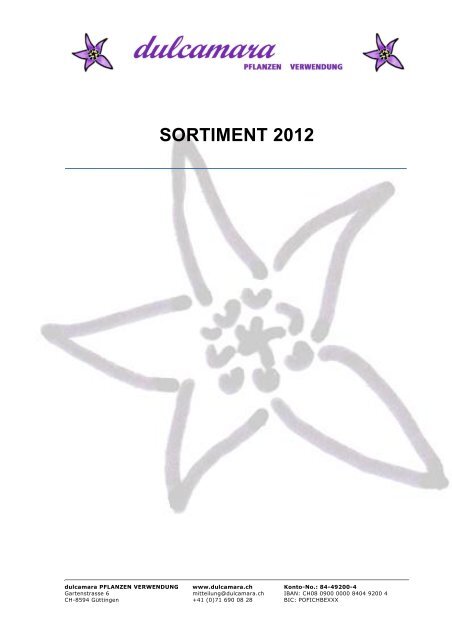 SORTIMENT 2012 - Dulcamara
