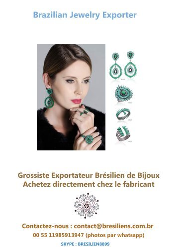 Catalogue de bijoux brésiliens  Brazilian jewelry exporter