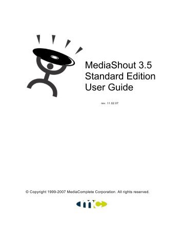 MediaShout 3.5 Standard Edition User Guide