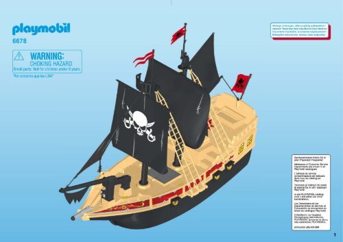 Playmobil 6678 Bateau pirates des t&amp;eacute;n&amp;egrave;bres - Bateau  pirates des t&amp;eacute;n&amp;egrave;bres