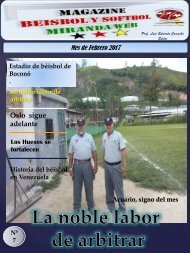 Magazine Beisbol y Softbol Miranda Febrero 2017