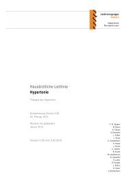 Hausärztliche Leitlinie Hypertonie – Therapie Der ... - Arztbibliothek