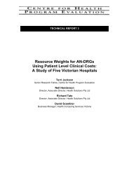 Resource Weights for AN-DRGs Using Patient Level Clinical Costs ...