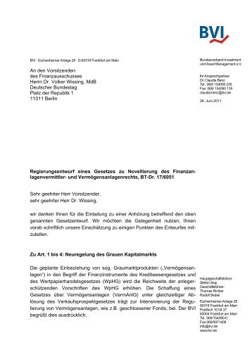 BVI Bundesverband Investment und Asset Management e. V