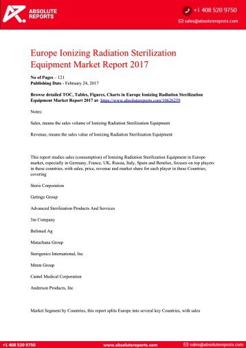 Europe-Ionizing-Radiation-Sterilization-Equipment-Market-Report-2017