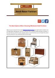 The Best Options When Choosing Wholesale Hotel Furniture Docuemnt