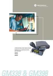 CONVENTIONAL MDC MOBILE RADIO VERSATILITY - Motorola