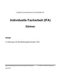 Individuelle Facharbeit (IFA) - Fuhrer AG Gartenbau