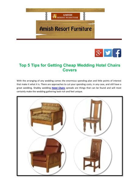 Top 5 Tips for Getting Cheap Wedding Hotel Chairs Covers